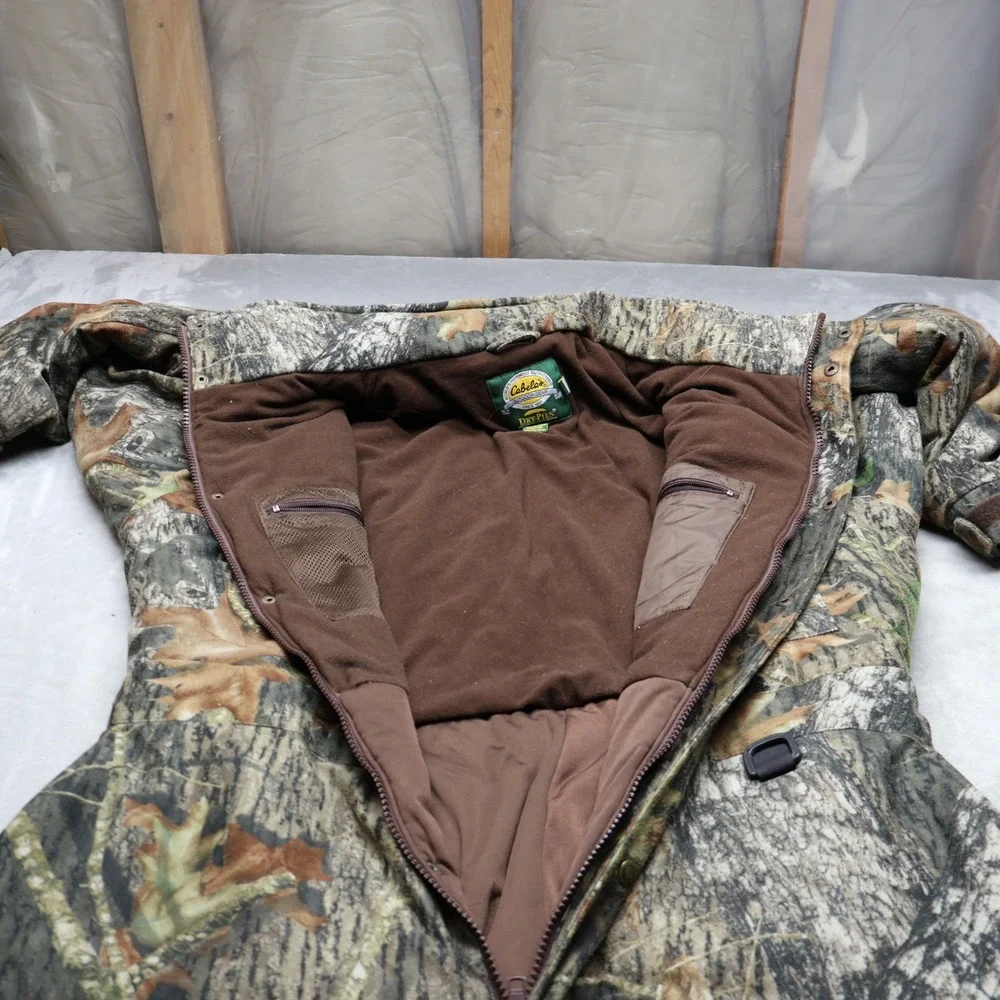 Cabelas Coverall Men XXL Tall Mossy Oak Break-Up Camo Insulated Waterproof 44x33